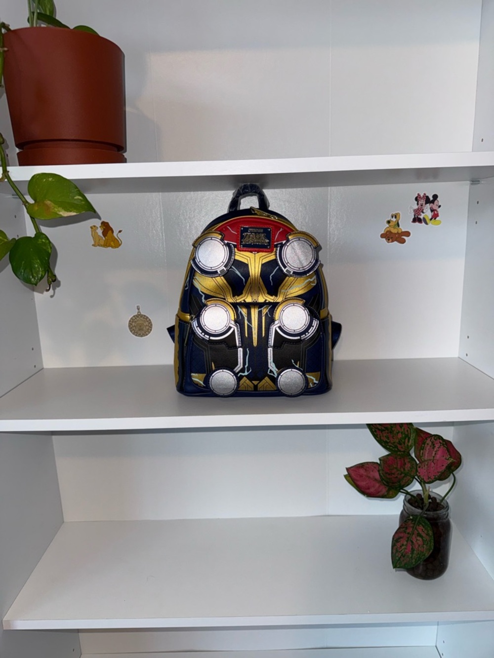 Loungefly Thor Love and Thunder Blue Gold Red Mini Backpack